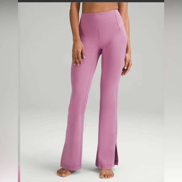 EUC Lululemon Groove high rise split hem leggings - NULU - size 2 - Picture 6 of 9